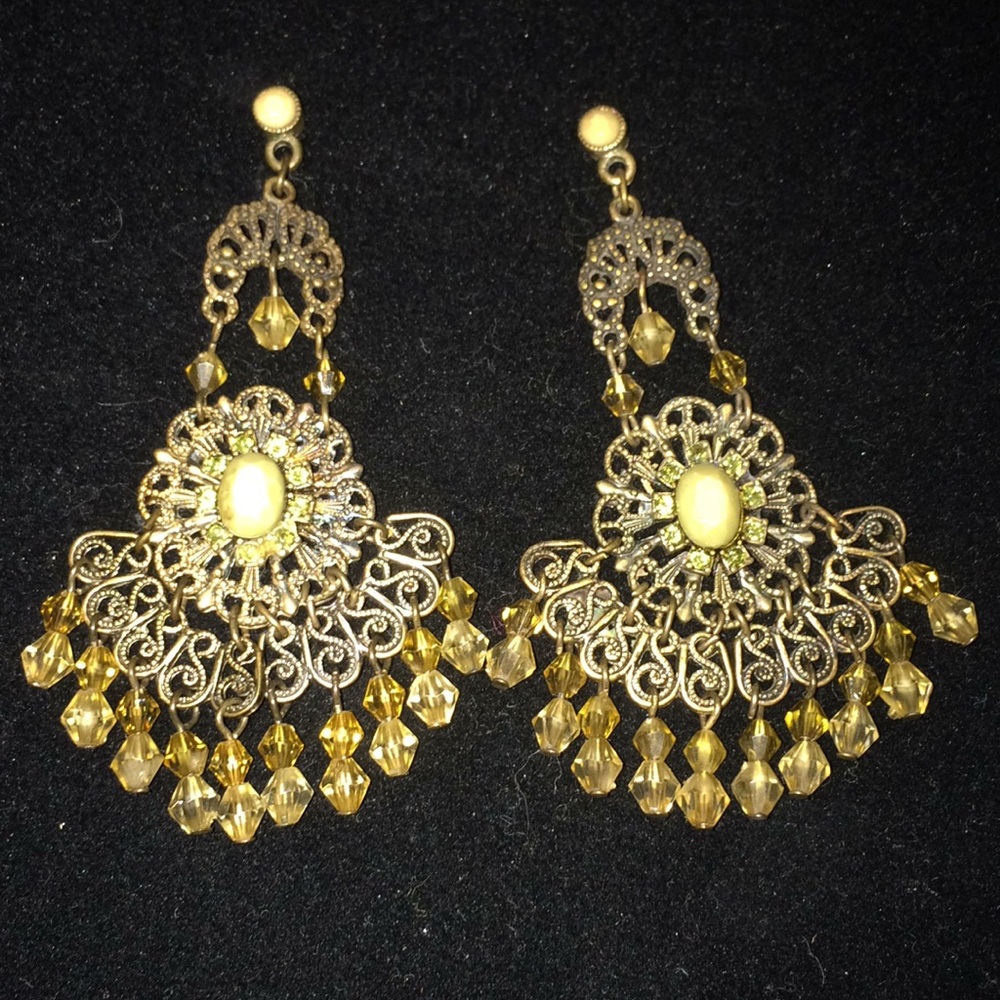 Green earrings